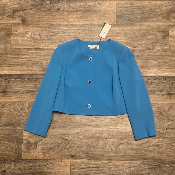 NEW Hobbs London Gigi Jacket Turquoise Size 14 NWT